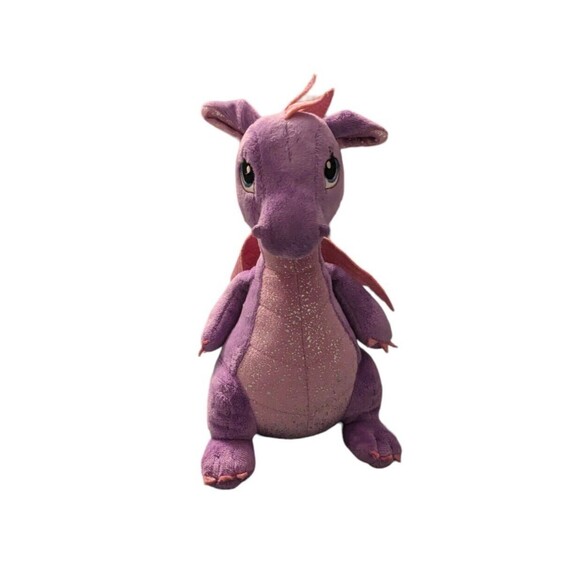 Aurora World Plush - Sparkle Tales - LARKSPUR the Purple Dragon (12 inch) EUC - Picture 1 of 11
